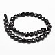 Natural Black Onyx Beads Strands G-P161-36-10x10mm-2