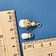 Dicosmétique 8 pièces 2 styles 2 couleurs pendentifs en perles de poulpe pendentif en forme de noix pendentifs en perles de coquille ovale avec breloque de poulpe breloques en métal fournitures breloques en laiton pour la fabrication de bijoux à faire soi-même KK-DC0002-79-3
