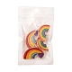 4 pin de esmalte de arcoíris de corazón de 2 estilos. JEWB-FS0001-03-5