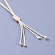 Verstellbare Halsketten aus Kaurimuschel Perlen NJEW-JN02400-03-4