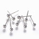 925 Sterling Silver Ball Stud Earring STER-F040-02P-3mm-1