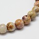 Chapelets de perles en pierre de chrysanthème naturel G-I131-22-8mm-3
