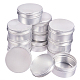 BENECREAT 12 Pcs 80ml Aluminum Tin Jars CON-BC0005-18B-1
