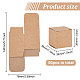 BENECREAT 50PCS Gift Boxes Brown Paper Boxes Party Favor Boxes with Lids for Gift Wrapping CON-BC0004-91-2