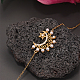 Braccialetti a maglie in ottone con micro pavé di zirconi cubici da donna TF5146-1-2