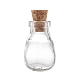 Botella de vidrio oval para contenedores de abalorios AJEW-R045-09-2