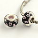 Europäische Perlen aus Harz mit großen Löchern für Hundepfotenabdrücke OPDL-Q128-12I-1