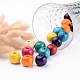 Mixed Round Chunky Bubblegum Handmade Natural Wood Beads X-TB006-3