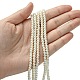 Brins de perles rondes en verre teinté écologique X-HY-A002-4mm-RB001-4