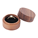 コラム木製指輪ボックス  指輪用のアクセサリー箱  イヤリングスタッドの収納  ココナッツブラウン  4.9x3.5cm CON-WH0089-16-1