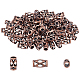 チベットスタイル合金中空ビーズ  鉛フリー及びカドミウムフリー  コラム  赤銅鉱  13.5x7.5mm  穴：6mm  80個/箱 TIBE-FH0001-09R-RS-1