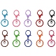 10Pcs 10 Colors Baking Painted Zinc Alloy Keychain Clasps FIND-YW0004-55-2