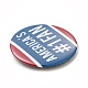 Independence Day Flat Round Tinplate Badge Pins JEWB-G021-01C-3