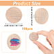 NBEADS 100 Pcs Wooden Round Pieces WOOD-NB0001-94-2