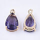 Transparent Glass Charms GLAA-T007-11D-2