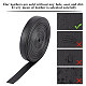 GORGECRAFT 5M Long Double Sided Leather Strips 20MM Wide Shoulder Bag Leather Strap Roll Black Smooth Leather String Flat Cord for DIY Crafts Clothing Making Handles Pet Collars Traction Ropes Belt LC-WH0006-05C-02-7