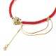 Leopard & Chain Brass Micro Pave Cubic Zirconia Bracelet for Girl Women BJEW-JB06979-5