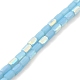 Frosted Imitation Jade Glass Beads Strands GLAA-P058-07A-06-1