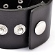 Skull Studded Leather Cord Bracelets BJEW-D351-09A-3