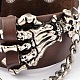 Bracelet punk rock squelette main en cuir BJEW-D351-27-3