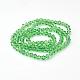 Brins de perles bicône de verre vert citron X-GLAA-S026-01-2