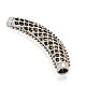 Tibetan Style Alloy Hollow Curved Tube Beads PALLOY-J220-01AS-2