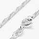 Sterling Silber Schlangenkette Halsketten STER-F028-09P-2