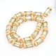 Sable d'or à la main perles de colonne de Murano brins LAMP-L031-03-2