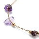 Natural Amethyst Chips Beaded Chain Bracelets BJEW-G692-01C-2