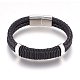 Leather Cord Bracelets BJEW-F349-10P-2