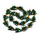 手作りランプワークビーズ連売り  クリスマスツリー  グリーン  25~27x20~21x9~11mm  穴：0.8~1.6mm  約20個/連  20.67インチ（52.5cm） LAMP-N021-026-2