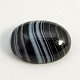 Natural Striped Agate/Banded Agate Cabochons G-G334-30x40mm-04-2