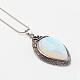 Natural & Synthetic Mixed Stone Pendant Necklaces NJEW-JN01914-3