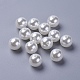 Sin agujero abs imitación de perlas de plástico redondo perlas MACR-F033-6mm-24-2
