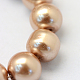 Backen gemalt pearlized Glasperlen runden Perle Stränge HY-Q330-8mm-11-3