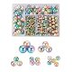 497pcs 5 cuentas de perlas de imitación de plástico abs arco iris de estilo OACR-YW0001-07B-1