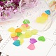 Mixed Transparent Forsted Leaf Acrylic Charms X-PL591-2