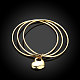 Squisiti braccialetti di fascino del cuore di ottone per le donne BJEW-BB14487-4