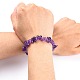 Puces d'améthyste s'étendent bracelets BJEW-JB01308-03-5