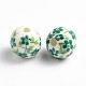 Handmade Printed Porcelain Beads PORC-Q201-12mm-2-2