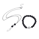 Anhänger Halsketten und Stretch Armbänder Sets SJEW-JS01071-2