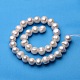 Fili di perle di perle d'acqua dolce coltivate naturali PEAR-E004-40-01-2