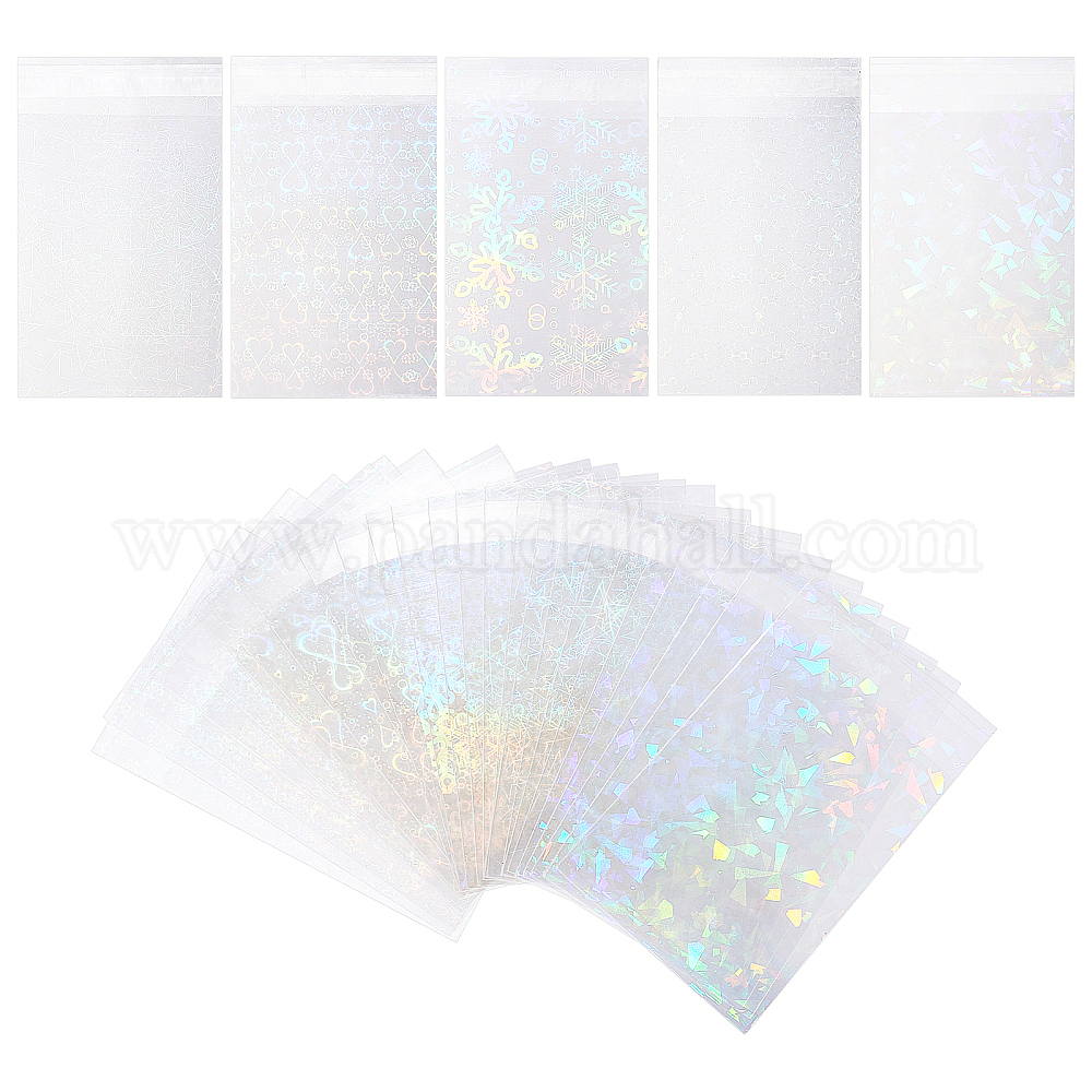 CCINEE Lot De 100 Pochettes En Plastique Transparent Pour Bouquet De Fleurs, Pour Loisirs Créatifs, Anniversaire, Mariage, Saint-Valentin, Fête Des Mères