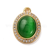 Латунные микропаве прозрачные подвески с фианитом KK-Z066-06G-02