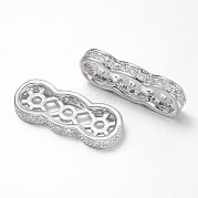 Скань латунные микро проложить кубического циркония распорные проставки ZIRC-D043-P