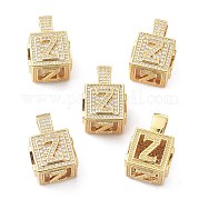 Кулоны из латуни с микропейвом и прозрачным фианитом ZIRC-O045-01G-Z