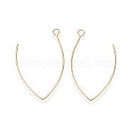 Brass Earring Hooks KK-T038-422G