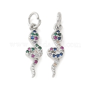 Латунные микро проложить кубического циркония подвески KK-U056-35P