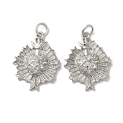 Подвеска из латуни с микропаве из кубического циркония KK-WH0084-06P