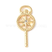 Подвески из латуни с прозрачным фианитом KK-U064-12G